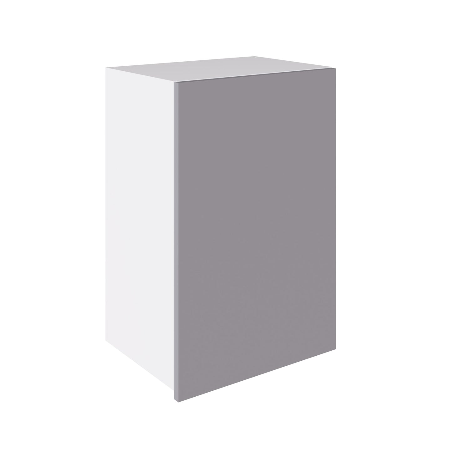 True Handleless SuperGloss Light Grey Kitchen Wall Cabinets with UNICLIC Technology, Flat packed