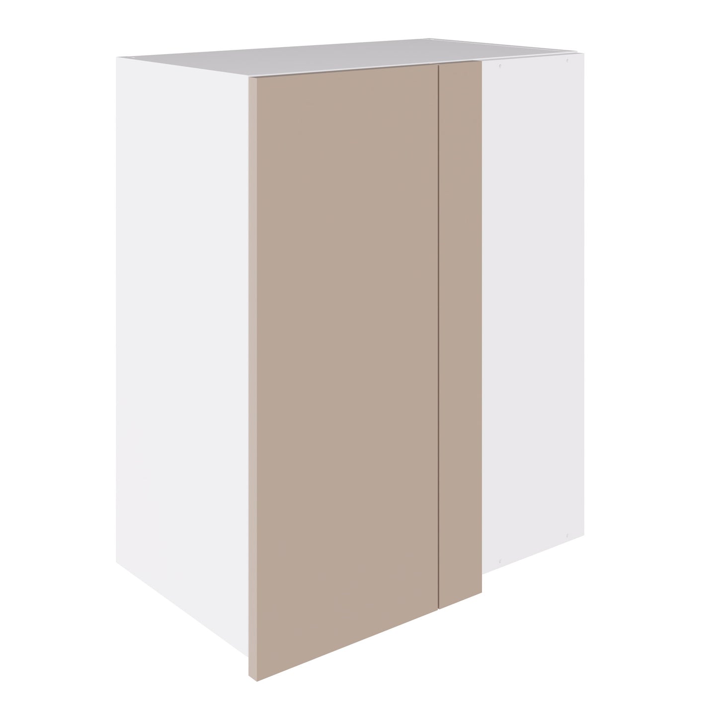 True Handleless SuperGloss Cashmere Kitchen Wall Cabinets with UNICLIC Technology, Flat packed