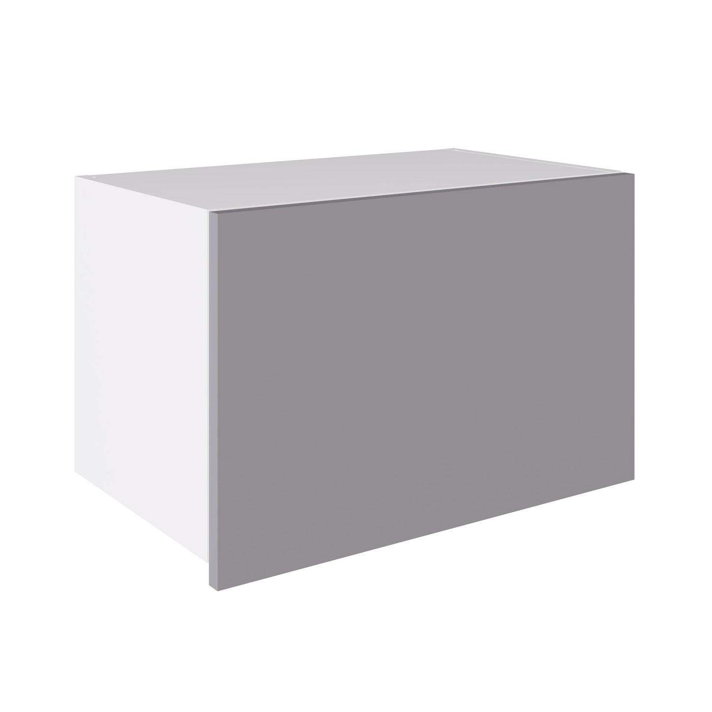 True Handleless SuperGloss Light Grey Kitchen Wall Cabinets with UNICLIC Technology, Flat packed