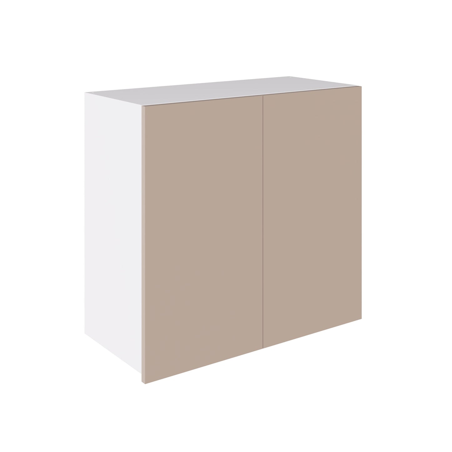 True Handleless SuperGloss Cashmere Kitchen Wall Cabinets with UNICLIC Technology, Flat packed