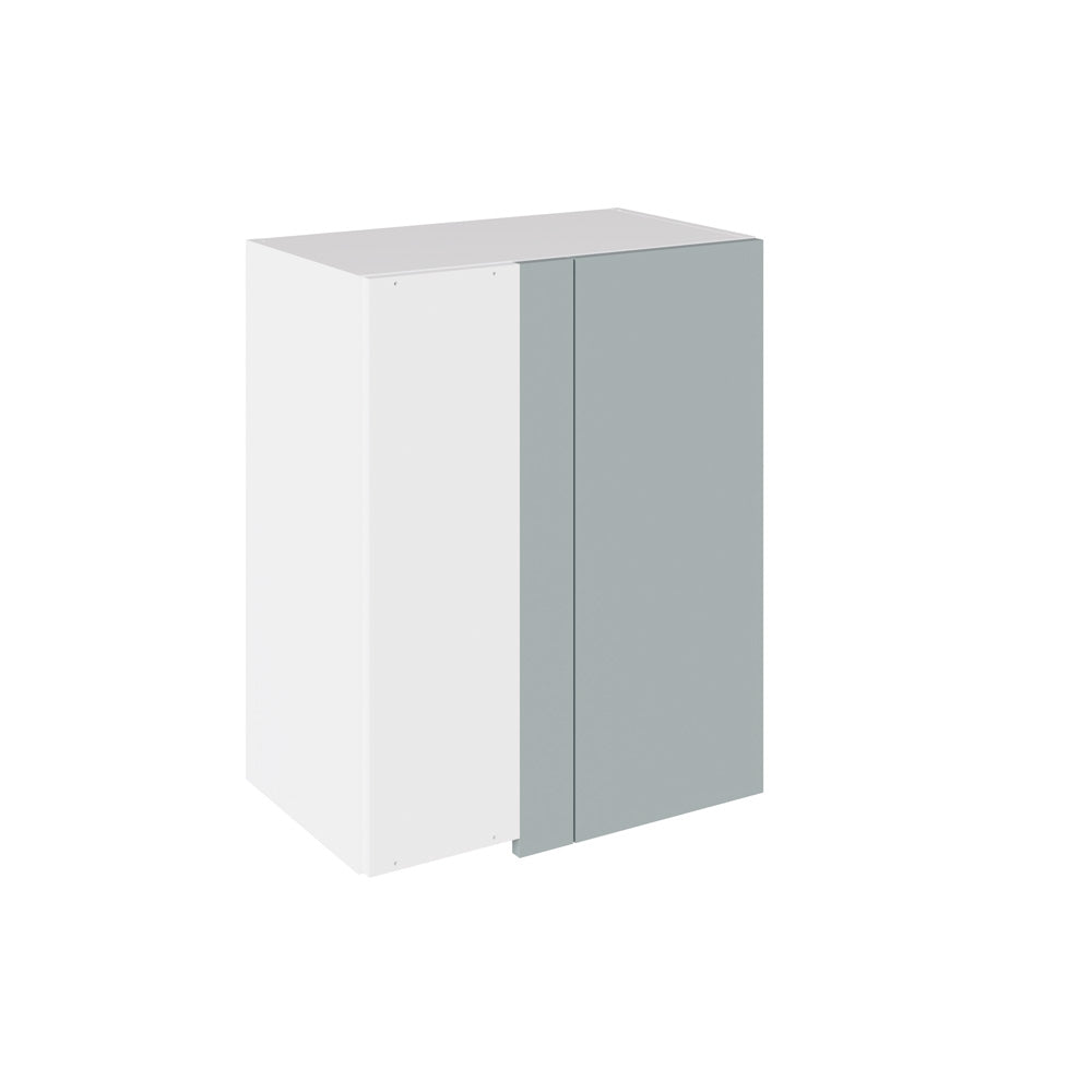 True Handleless SuperMatt Aquamarine Kitchen Wall Cabinets with UNICLIC Technology, Flat packed