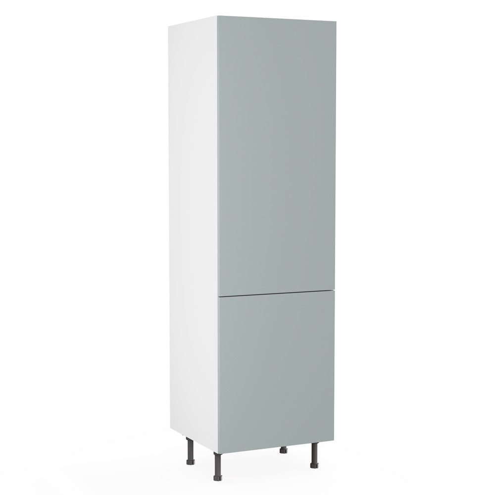 True Handleless SuperMatt Aquamarine Kitchen Base Cabinets with UNICLIC Technology, Flat packed