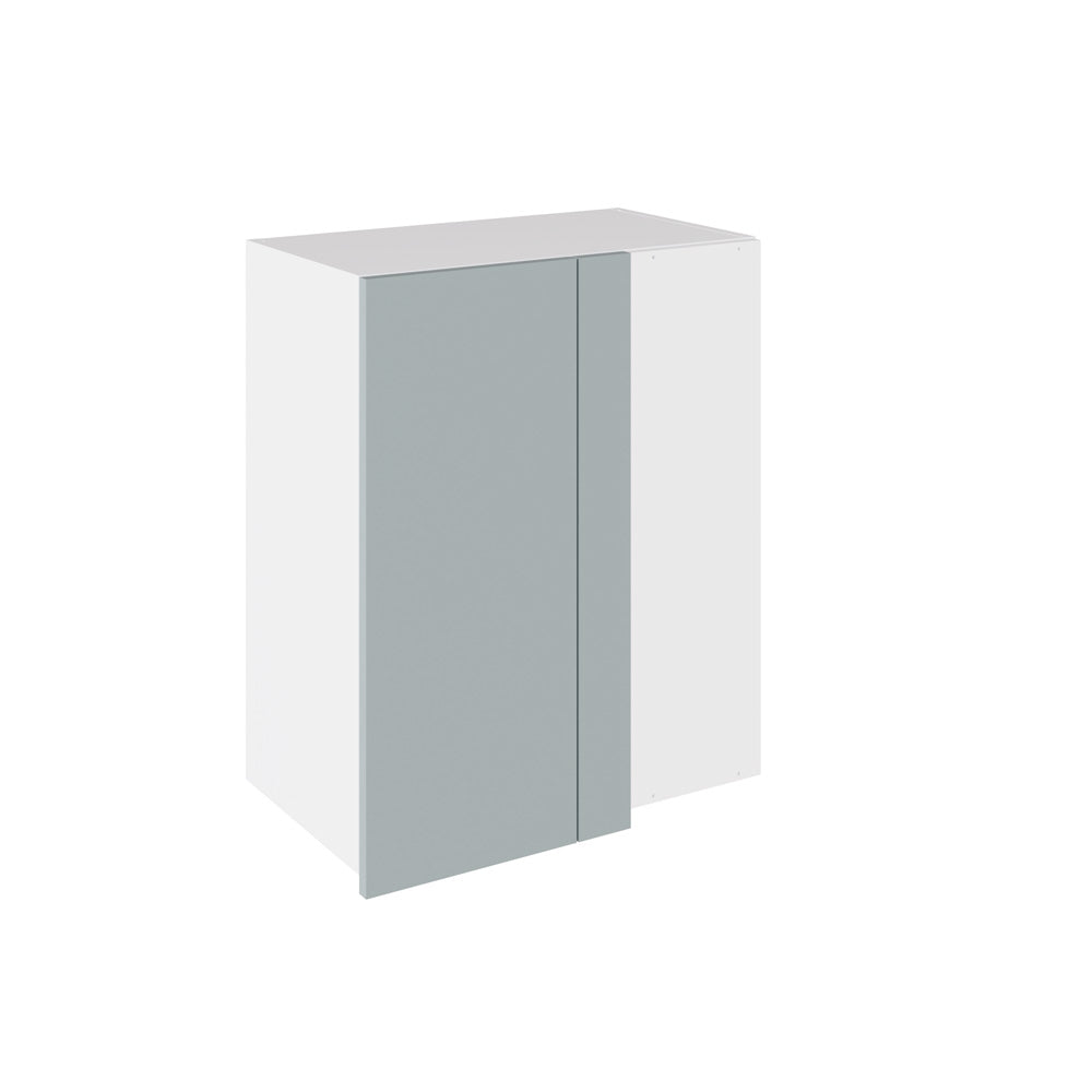 True Handleless SuperMatt Aquamarine Kitchen Wall Cabinets with UNICLIC Technology, Flat packed