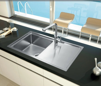 UKinox MF 860.500 Polished 1 Bowl Stainless Steel Inset kitchen sink