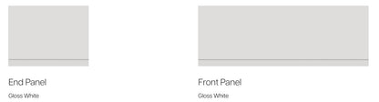 VRB Steel Bath 2 Tap hole 1500/1600/1700x700mm Bath Panels White/Light Grey/Dark Grey