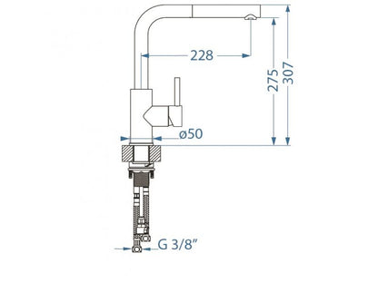 Clearance! Alveus ZEOS-P MONARCH Pull-out Kitchen Mixer Tap Copper, Gold, Anthracite