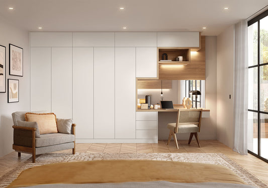 Zola Soft-Matte WHITE Bedroom Wardrobe doors and accessories