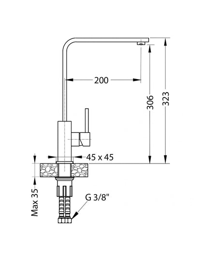 Alveus Line 80 SS Inset Kitchen Sink 790x500 1.0 & Jenny Tap Chrome
