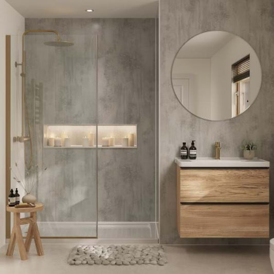 Multipanel Contemporary Collection Arctic Stone Shower Panels 3331