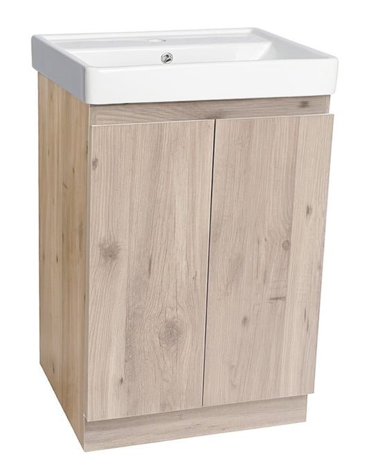 100% WaterProof VRB Haven Ashwood PVC 500mm Rigid Floor Standing Vanity Unit WG500FS_AW