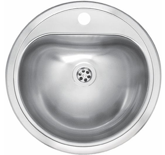 Reginox ATLANTIS SP H NOF Round Stainless Steel inset sink 460mm, no overflow