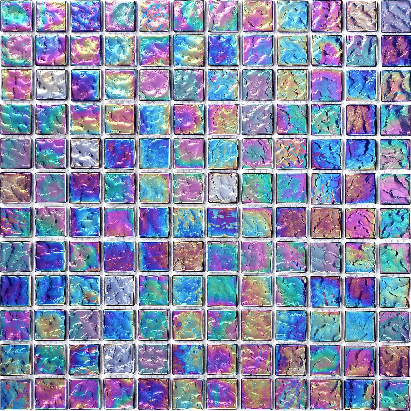Pearl Iridescent Purple Glass Mosaic Tile sheet (MT0042)