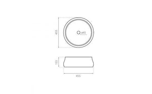RENNES PORCELAIN WASHBASIN GREY (4118)