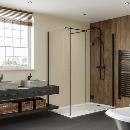 Multipanel Linda Barker Salvaged Planked Elm Shower Panels 9480