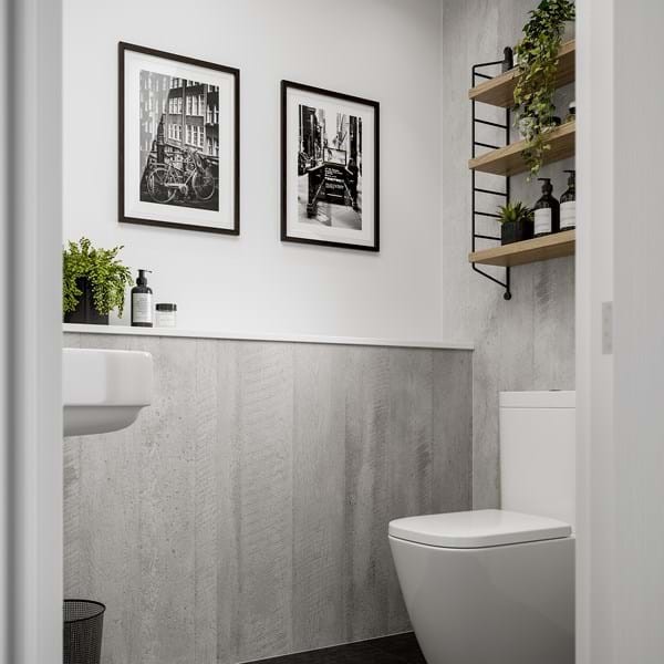 Multipanel Linda Barker Concrete Formwood Shower Panels 6362