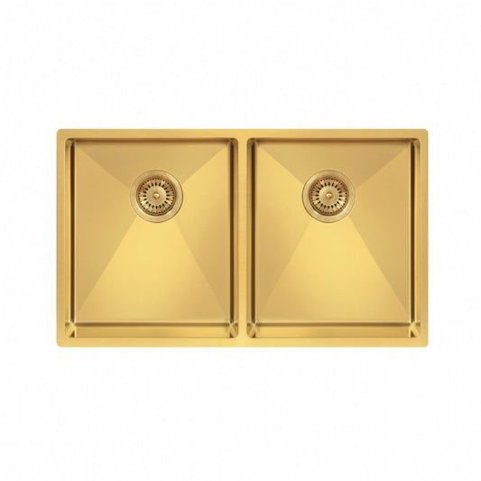 ColorX 2 bowl Gold Undermount/Inset kitchen sink Includes Tap and accessories