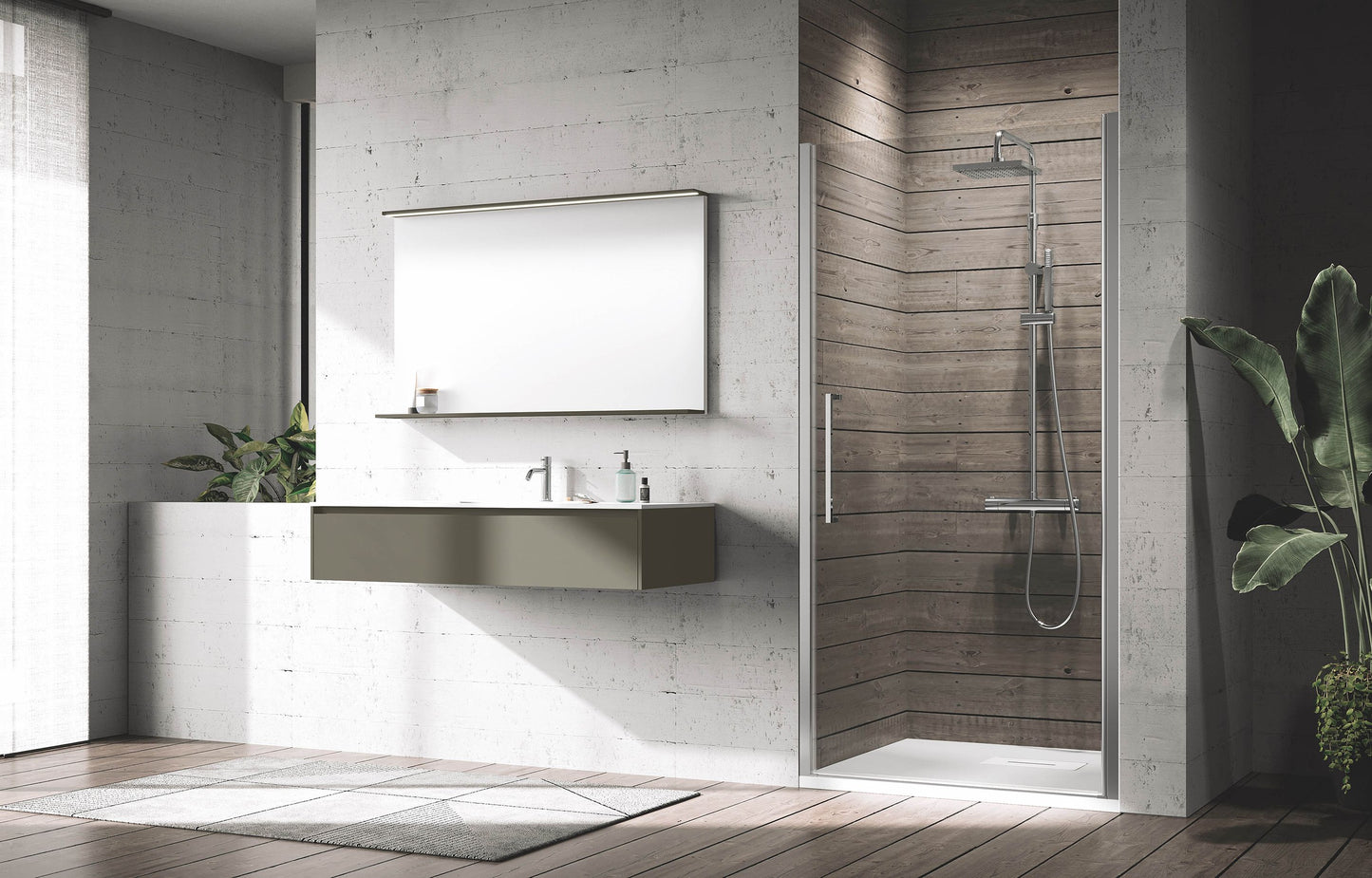 Novellini Young 1B shower enclosure 1 Hinged door Chrome