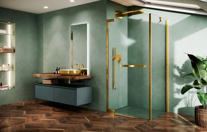 Novellini N180 G+F, Hinged door + 1 Side Panel  Chrome/B Gold/B Bronze/B Steel