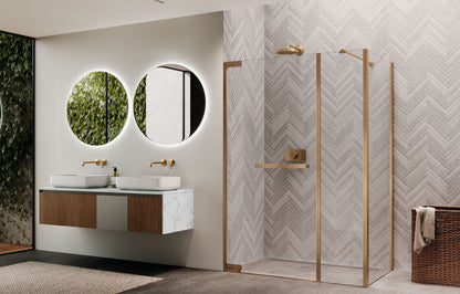 Novellini N180 G+F, Hinged door + 1 Side Panel  Chrome/B Gold/B Bronze/B Steel