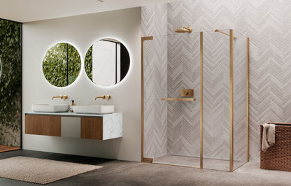 Novellini N180 G+F in line, Hinged door Chrome/B Gold/B Bronze/B Steel