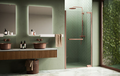 Novellini N180 1B, Hinged shower door Chrome/B Gold/B Bronze/B Steel