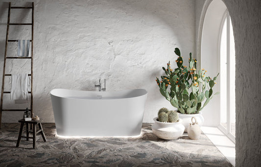 Novellini Ship Freestanding Bathtub in Novotech - White Matt