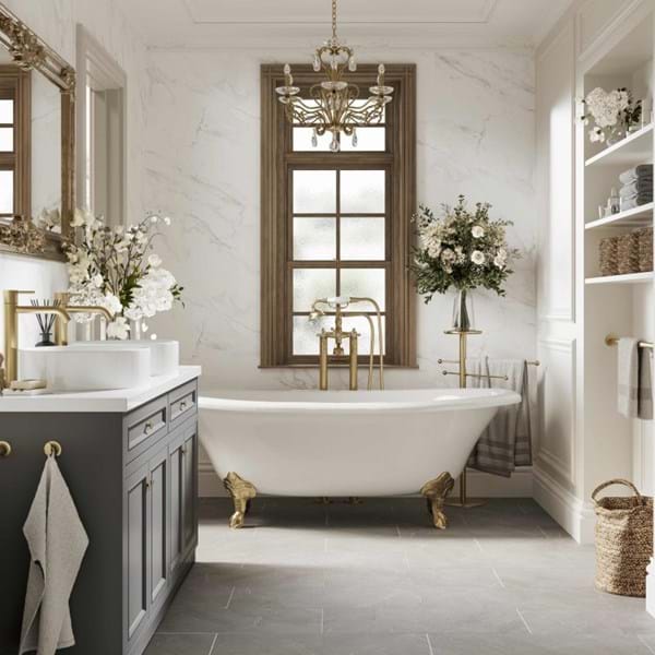 Multipanel Pure Collection Crystal Marble Shower Panels MP0800