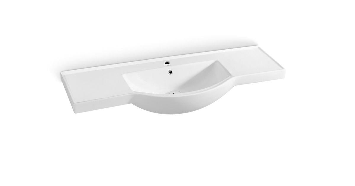 HAWAII PORCELAIN RECTANGULAR WASHBASIN WHITE (H1007)