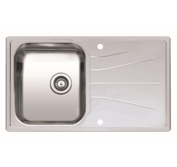 Reginox Diplomat 10 ECO SV 1 Bowl Reversible Inset SS Kitchen Sink 860x500mm
