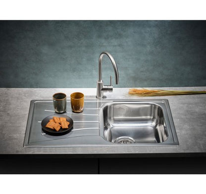 Reginox Diplomat 10 ECO SV 1 Bowl Reversible Inset SS Kitchen Sink 860x500mm