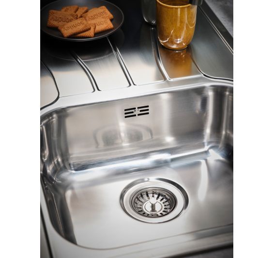 Reginox Diplomat 10 ECO SV 1 Bowl Reversible Inset SS Kitchen Sink 860x500mm