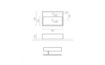 TURIN COUNTERTOP WASHBASIN WHITE (0017B)