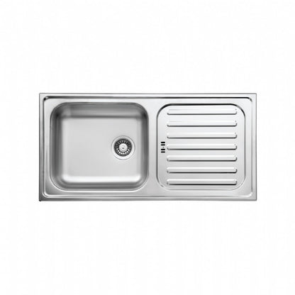 UKinox EC 1000.500 Reversible 1 Bowl Polished Stainless Steel inset kitchen sink