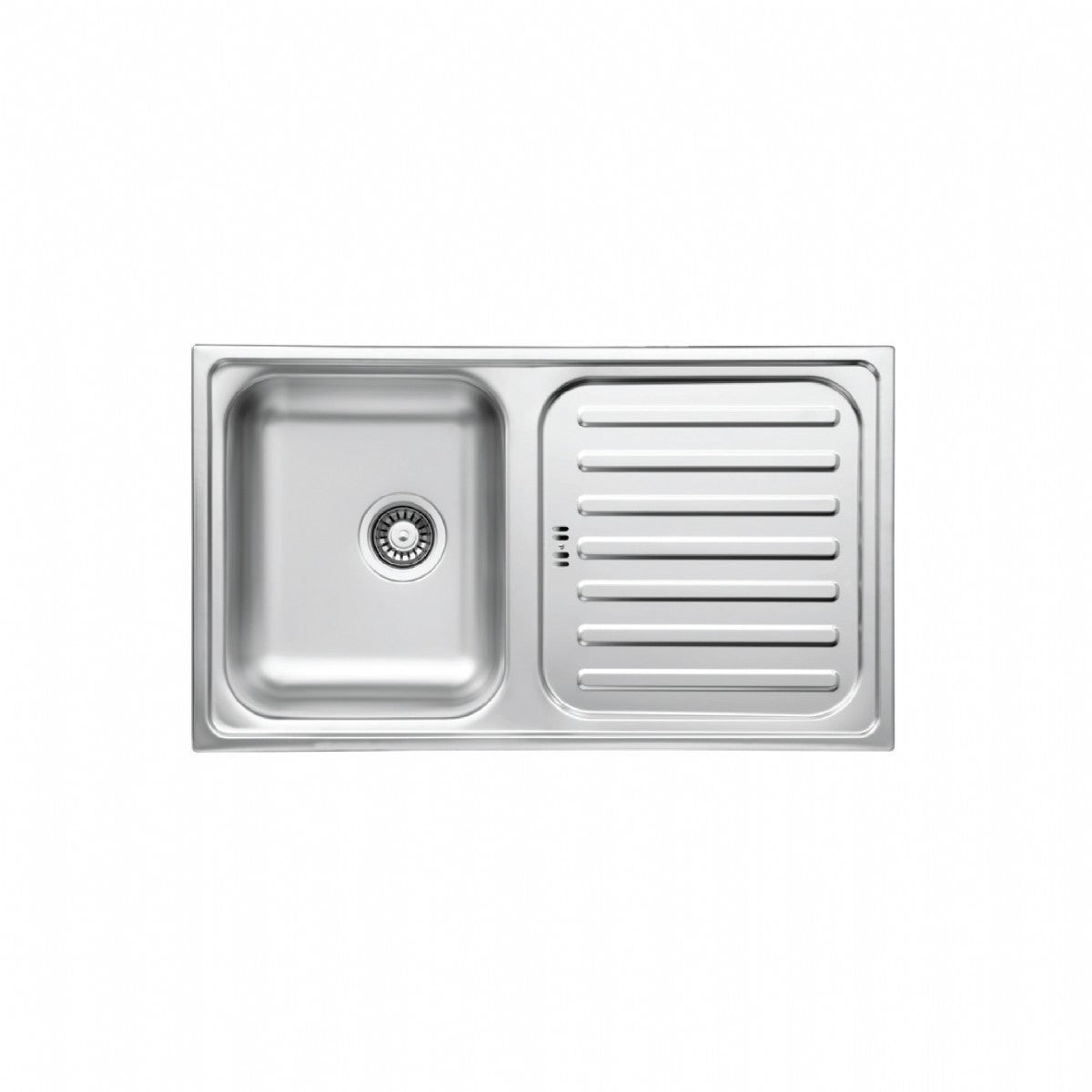 UKinox EC 860.500 Reversible 1 Bowl Polished Stainless Steel inset kitchen sink