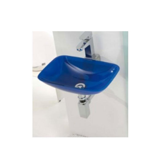 GLASS WASHBASIN BLUE (3014AZ)