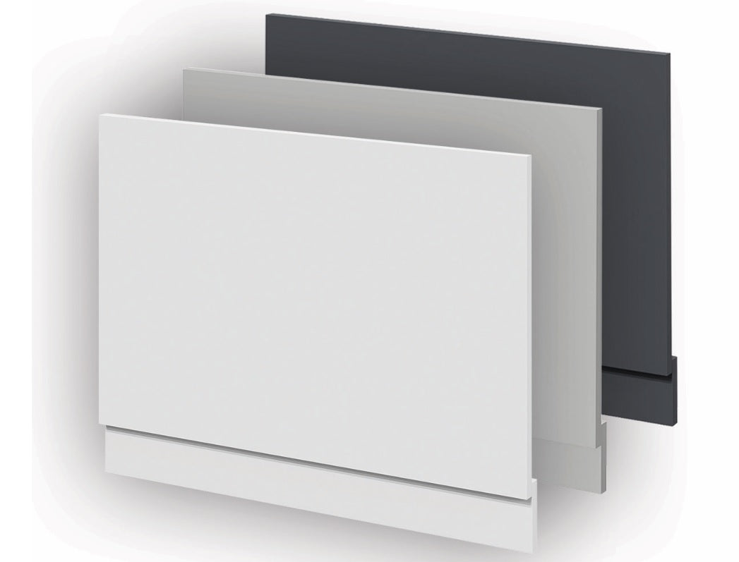 VRB Steel Bath 2 Tap hole 1500/1600/1700x700mm Bath Panels White/Light Grey/Dark Grey