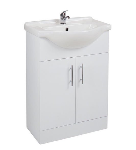 VRB Essentials 650mm Vanity Unit & Basin 650V Rigid