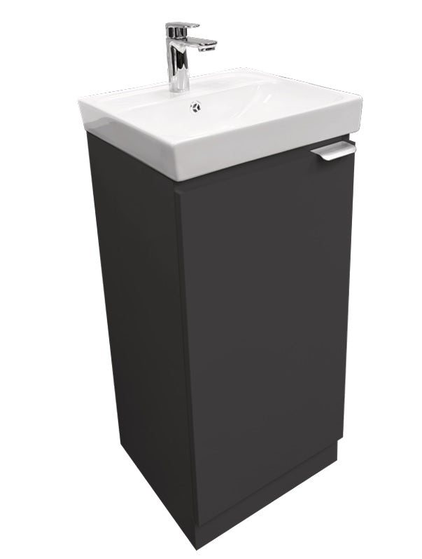 100% WaterProof VRB Eterna Mini Matte Grey PVC 400mm Rigid Floor Standing Vanity Unit  SP400FS_GREY