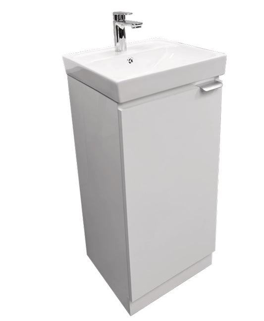 100% WaterProof VRB Eterna Mini Gloss White PVC 400mm Rigid Floor Standing Vanity Unit SP400FS_WHITE