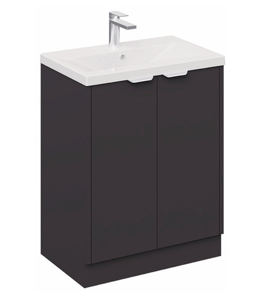 100% WaterProof VRB Eterna Matte Grey PVC 500mm Rigid Floor Standing Vanity Unit SP500FS_GREY