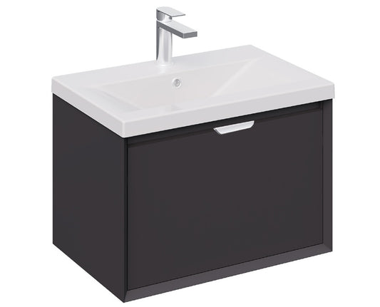 100% WaterProof VRB Eterna Matte Grey PVC 500mm Rigid Wall Hung Vanity Unit SP500WH_GREY