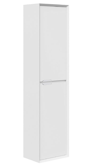 Eterna Gloss White PVC 300mm Rigid Wall Hung Column Cabinet With Waterfall Handles SP300CC_WHITE