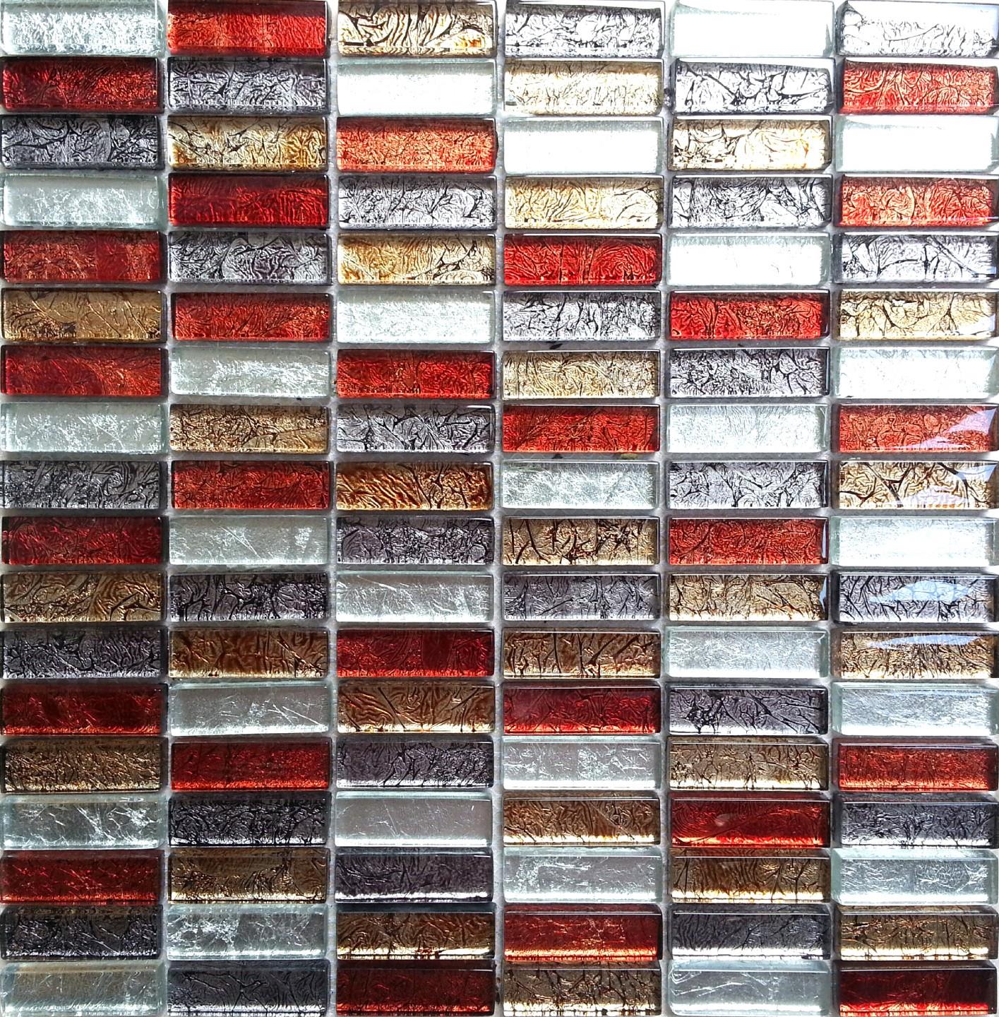 Mosaic Tiles Sheet Autumn Foil Glass Brick (MT0006)