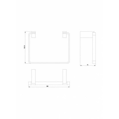 GALA (DESIGN) HANGING TOWEL RAIL 20cm (TJM025)