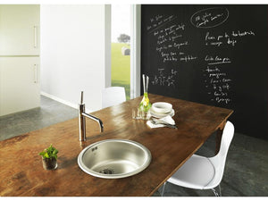 ROCA LINEND FINISH steel sink 1 ROUND bowl REDONDO  450 x 450 x 175 mm (SP0108)