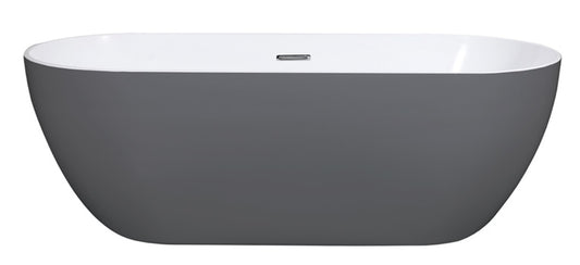 Freestanding Bath Matte Grey 1700x750x600mm FSB1700GREY