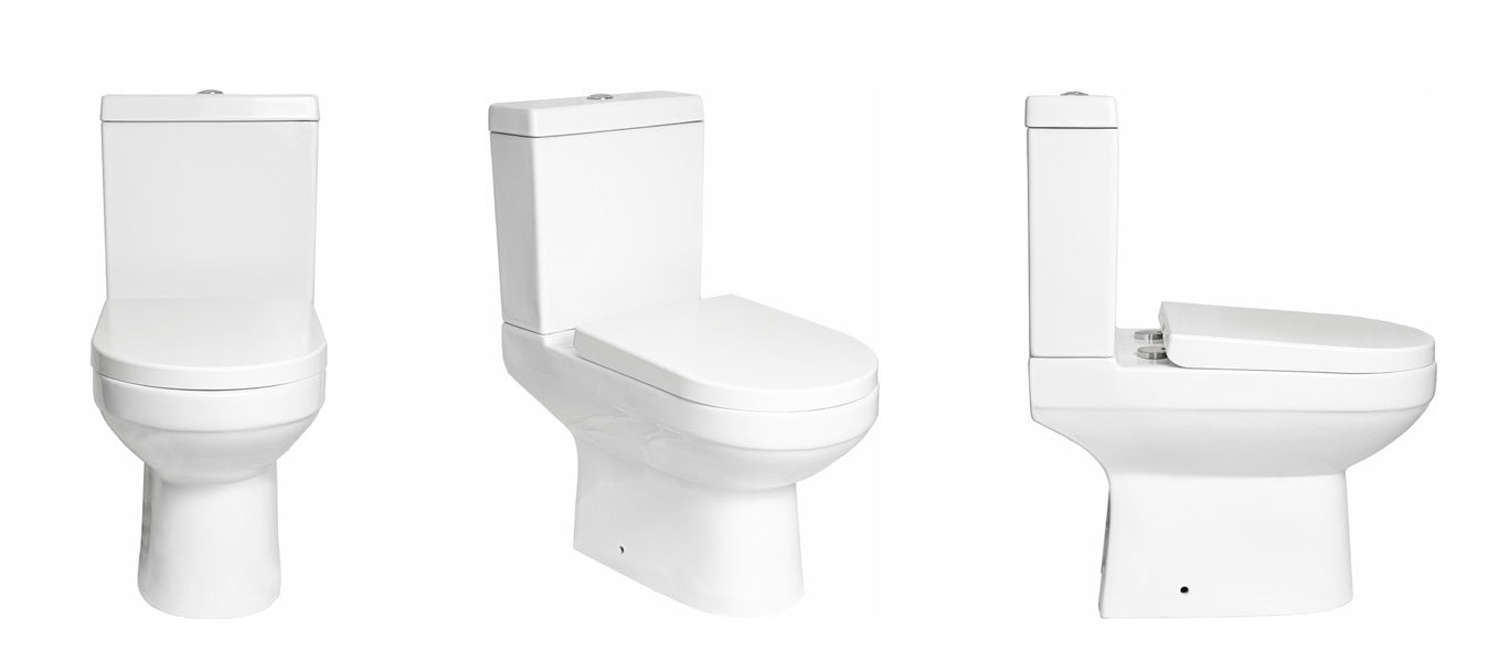 VRB Fusion Close Coupled Round Rimless Toilet