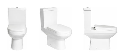 VRB Fusion Close Coupled Round Rimless Toilet