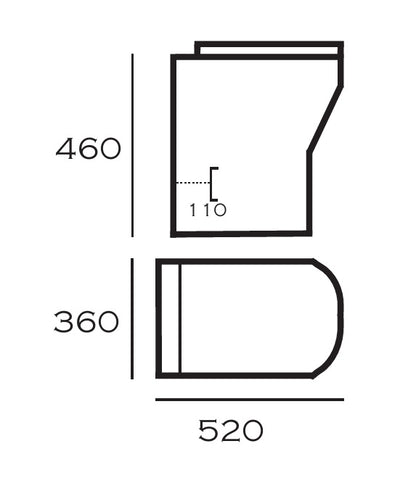 VRB Fusion Back To Wall Round Rimless Toilet