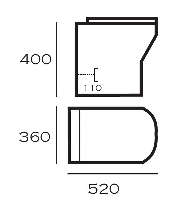 VRB Fusion Back To Wall Round Rimless Toilet